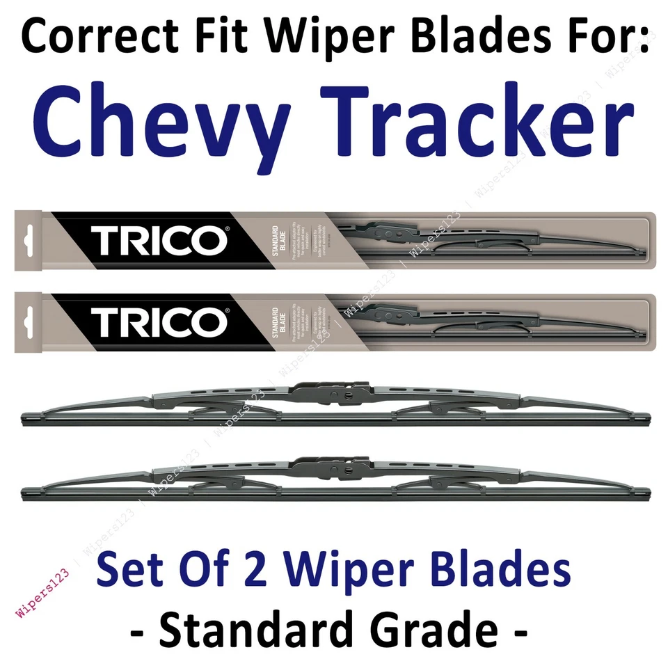 Paquete de 2 escobillas limpiaparabrisas estándar - aptas para Chevrolet Tracker 1999-2004 - 30190x2 Foto 1 de 1