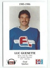 1985-86 Fredericton Express (AHL) Luc Guenette