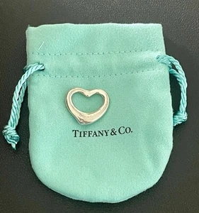 925 Sterling Silver Tiffany & Co. Elsa Peretti Open Heart Pendant (LB103) - Picture 1 of 5