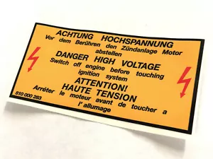 Polo Engine Bay Warning Sticker 810000283 (Version 3) - Picture 1 of 3