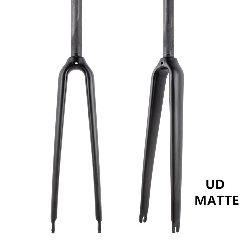 3K/UD Carbon Fiber Fork 25.4mm Road Bike Rigid Front Fork 700C Quick Release - Image 1 of 4
