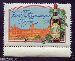 vignette .. dijon . cassis .. foire gastronomique de 1923 .. timbre ... - Imagen 1 de 1