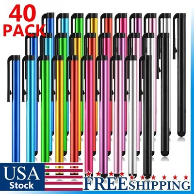 40pcs Capacitive Touch Screen Stylus Pen Universal Fr iPad iPhone Tablet Samsung - Image 1 of 4