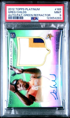 2012 Topps Platinum Greg Childs #165 Autograph Pat Green Refractor PSA 9 - Image 1 of 2
