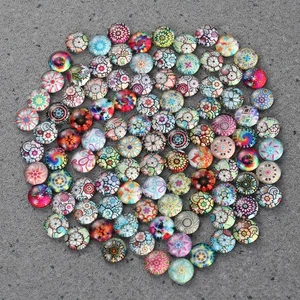 100 Pieces Glass Fancy Patch Cabochons for Jewelry Making Pendant - Picture 1 of 8