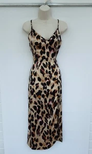 PENCIL DRESS,STARLET,LEOPARD PRINT,SATIN EFFECT,50S,60S,70S RETRO STYLE,SIZE 6 - Picture 1 of 6