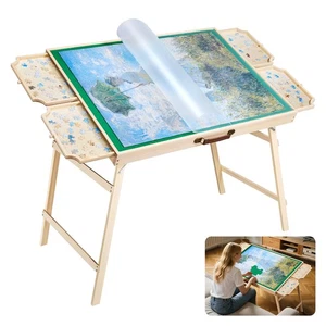 VEVOR 1500 Piece Puzzle Board with Folding Leg Portable Wooden Jigsaw 86x63cm - Picture 1 of 12