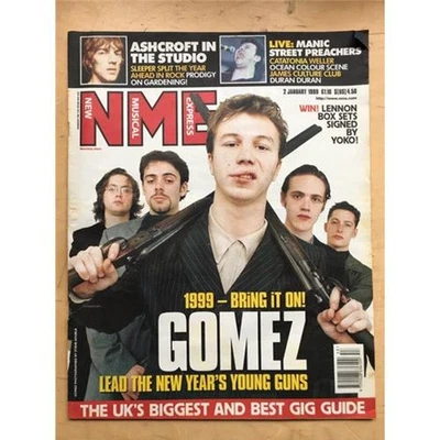 GOMEZ NME MAGAZINE JAN 2 1999 - GOMEZ COVER + FEATURE INSIDE (SOME STAINING) UK - Image 1 of 2