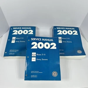 2002 Chevy Blazer, S-10 & GMC Jimmy, Sonoma Service Manual Set - 3 Book Set - Bild 1 von 10