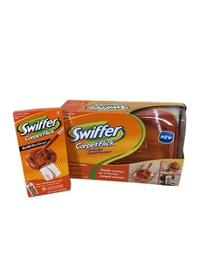 Swiffer Carpet Flick Everyday Carpet Sweeper Starter Kit & Refill Pack - NEW - Picture 1 of 2