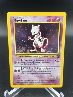 Mewtwo 010/130 Base Set 2 Holo *Swirl* Light Played Condition - Image 1 of 4