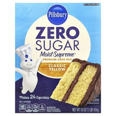 Zero Sugar, Moist Supreme® смесь для тортов премиум-класса, классический желтый, 16 унций (454 г) - Изображение 1 из 2