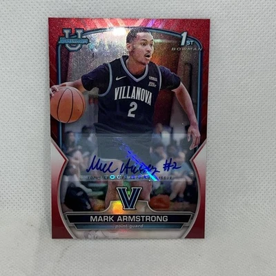 Mark Armstrong Bowman U /5 Autograph Villanova Red - Image 1 of 4