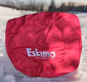 Eskimo Travel Cover for Sleds Ice Fishing Gear 60x41 Red/Black Water Resistant - Picture 1 of 12