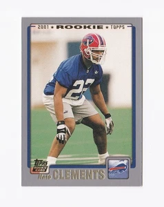 2001 Topps #341 Nate Clements RC Buffalo Bills Ohio State Buckeyes OSU - Imagen 1 de 4