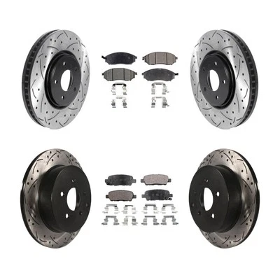 Rotores de freno ranurados delanteros traseros para INFINITI FX35 FX45 QX70 FX37 2005-2014 oeR7 Foto 1 de 4