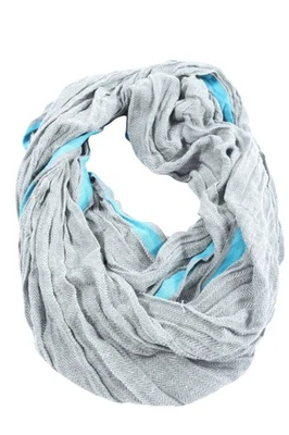 DEICHMANN Scaldacollo Donna Sciarpa grigio chiaro-blu-bianco stile casual - Immagine 1 di 4