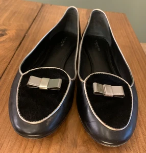 Coach Shoes Womens Size 10M Marah Slip Ons W Original Box Black Gold *Have Wear* - Picture 1 of 11