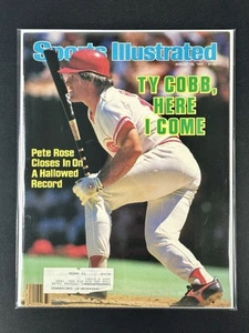 PETE ROSE Sports Illustrated - August 19 1985 - Pete Rose Cincinnati Reds - Picture 1 of 3