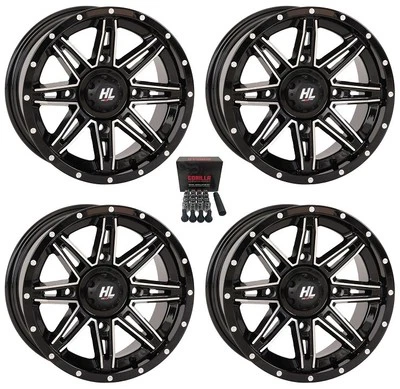 High Lifter by STI HL22 14" Wheels Machined Kawasaki Teryx Mule - Image 1 of 3