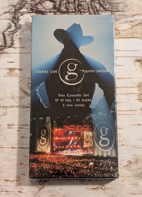 Garth Brooks - Double Live (1998 Two Cassette Tape Set) 90s Country - Sealed Foto 1 de 4