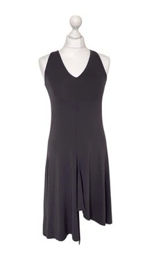 BNWOT Sarah Pacini Stretch A-line Asymmetric Dress Dark Grey Size 1 (Fits UK 8) — 第 1/4 张图片
