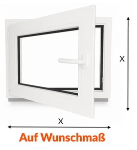 Kunststoff Fenster nach Maß Anfertigung Maßanfertigung Sondermaß Dreh Kipp - Bild 1 von 25