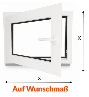 Kunststoff Fenster nach Maß Anfertigung Maßanfertigung Sondermaß Dreh Kipp - Bild 1 von 4