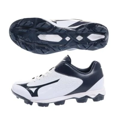 Mizuno baseball softball spike WAVE SELECT 9 11GP1922 White Navy 28.5cm US10.5 - Image 1 of 4