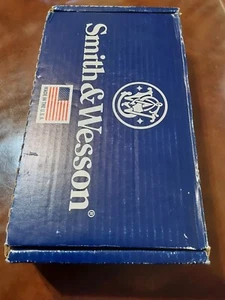 SMITH & WESSON  BLUE HANDGUN BOX CASE WITH PAPERWORK & LOCK M&P SHIELD - Picture 1 of 10