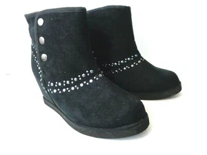 DREAM OUT LOUD Selena Gomez Fabiola 9M Botines Negros Tacones de Cuña Ocultos - Imagen 1 de 8