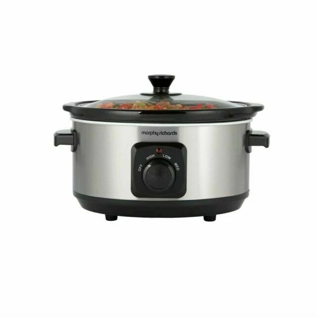 Morphy Richards 3.5L Slow Cooker - Brushed Stainless Steel (460017)
