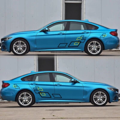 Car Decal Vinyl Sticker Side Body Square Shape Graphic Decor Auto Accessories - Image 1 of 4