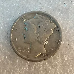 Mercury 1935 S One Dime Genuino Sin Clasificar Sin Certificar Gnumismatista - Imagen 1 de 9
