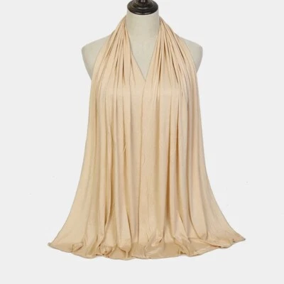 Jersey Basic Hijab-Beige - Muslim Damen Hijab-Jersey Kopftuch-Schal- Elegant - Bild 1 von 3