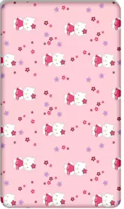 100% ALGODÓN HOJA AJUSTADA DISEÑO IMPRESO CUNA 90x40cm Hello Kitty - Imagen 1 de 1