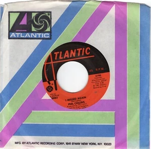 Phil Collins – I Missed Again 1981 Atlantic Rock EX - Picture 1 of 2