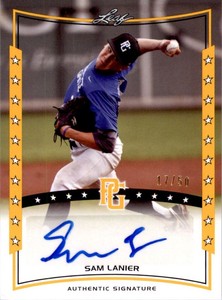 2014 Leaf Perfect Game Showcase Autographs Gold #ASL1 Sam Lanier /50