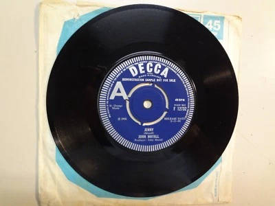 JOHN MAYALL:(w/Peter Green)Jenny-Picture On The Wall-U.K. 7" 68 Decca F12732Demo - Imagem 1 de 2