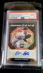 2021 Panini Elite Extra Edition Hidden Gems Spencer Strider PSA 10 POP 3 RC Auto - Picture 1 of 2