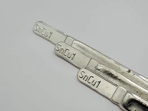 Loetzinn Stangen SnCu0,7 Dreikant Stab 100g-1kg, Lebensmittelzinn Bleifrei, Zinn - Bild 1 von 2