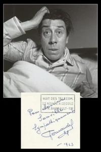 Fernandel (1903-1971) - Authentique carte dédicacée en 1963 + Photo - Foto 1 di 4