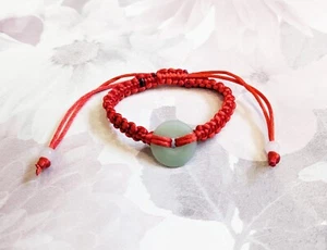 Lucky Genuine Jade Kabbalah Charm Bracelet - Picture 1 of 1