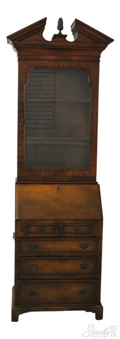 56793EC: THEODORE ALEXANDER Narrow Mahogany Secretary Desk Cover