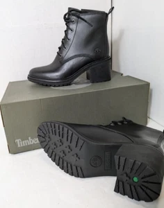 TIMBERLAND Woman's Sienna High Lace Ankle Boot Black Full Grain Size UK- 5 - Picture 1 of 17