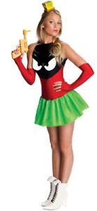 Womens Adult Sexy Marvin The Martian Red Green Costume