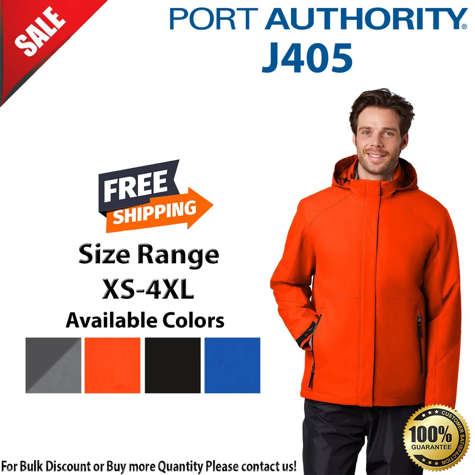 Port Authority Mens Long Sleeve Insulated Waterproof Tech Jacket J405 - Image 1 of 1