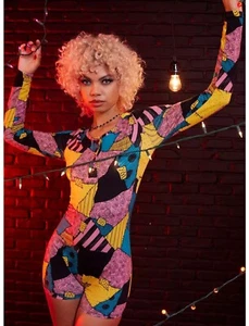 nuovo Her Universe The Nightmare Before Christmas Sally pagliaccetto top pantaloncini S M L XL - Foto 1 di 4