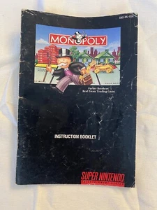 Monopoly Super Nintendo SNES Bedienungsanleitung NUR Booklet #M1 - Bild 1 von 2