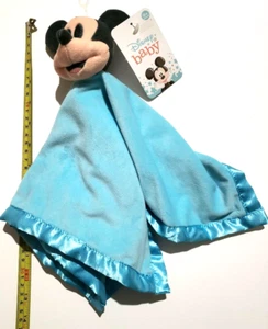 Disney Mickey Mouse Blankee Security Blanket Baby Lovey Blue Great Shower Gift - Picture 1 of 6